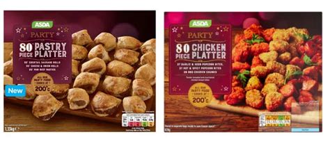Find reduced prices on your shopping picks in categories such as fruit, veg and flowers, fresh food and bakery, chilled food, food cupboard essentials, frozen food, vegan and plant. . Asda party food platters
